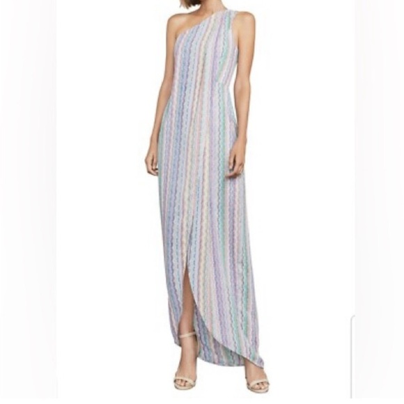 BCBGMaxAzria Dresses & Skirts - BCBGMaxAzria Colorful High Low Skirt One Shoulder 10